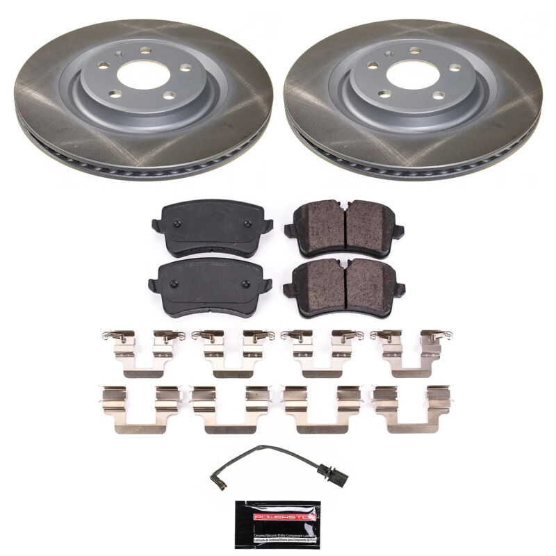 Nissan Sentra Brake Kit - Front + Rear - PowerStop - Z26 Street Warrior + Drilled & Slotted Rotors + Carbon-Fiber Ceramic Pads - `01-`06