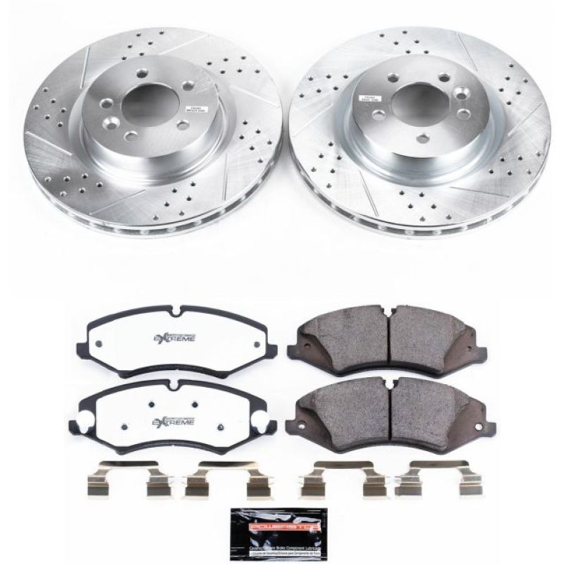 Land Rover LR4 Brake Pads + Rotors - Front - PowerStop - Z36 Truck & Tow - Carbon-Fiber Ceramic Pads + Drilled & Slotted Rotors - `11-`16 Land Rover LR4 Brake Pads + Rotors - Front - PowerStop - Z36 Truck & Tow - Carbon-Fiber Ceramic Pads + Drilled & Slotted Rotors - `11-`16