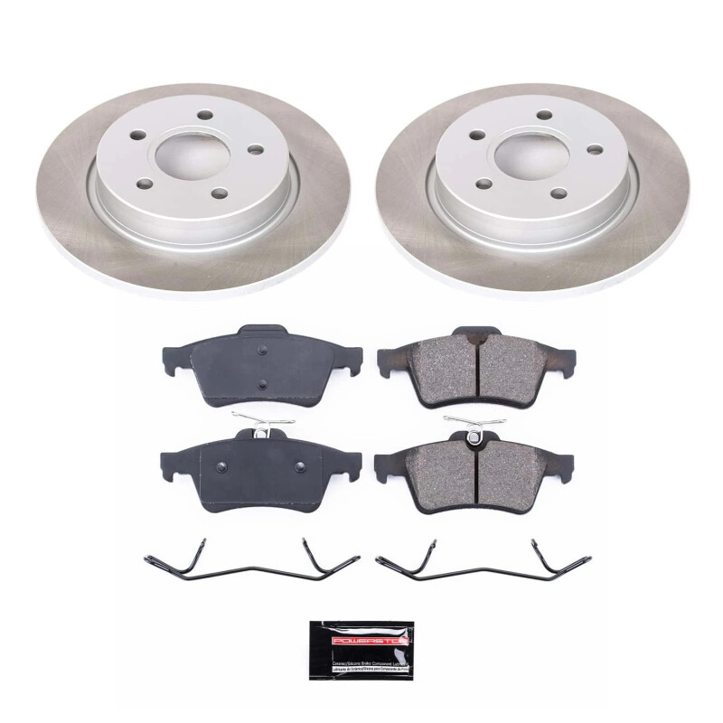 Mazda Protege5 Brake Kit - Front + Rear - PowerStop - Carbon-Fiber Ceramic Pads + Drilled & Slotted Rotors - `02-`03
