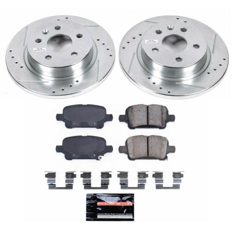 Chevrolet Cruze Brake Kit - Rear - PowerStop - Drilled & Slotted Rotors + Carbon-Fiber Ceramic Pads - 2016