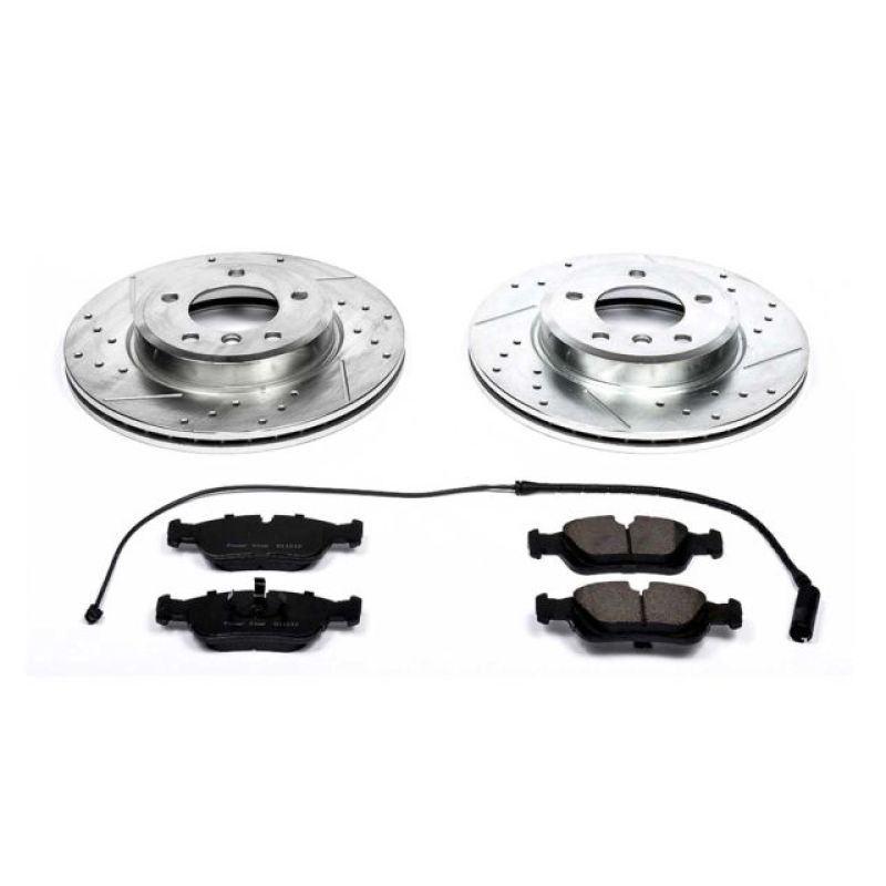 BMW Z3 Brake Kit - Front - PowerStop - Drilled & Slotted Rotors + Carbon-Fiber Ceramic Pads - `01-`02 BMW Z3 Brake Kit - Front - PowerStop - Drilled & Slotted Rotors + Carbon-Fiber Ceramic Pads - `01-`02