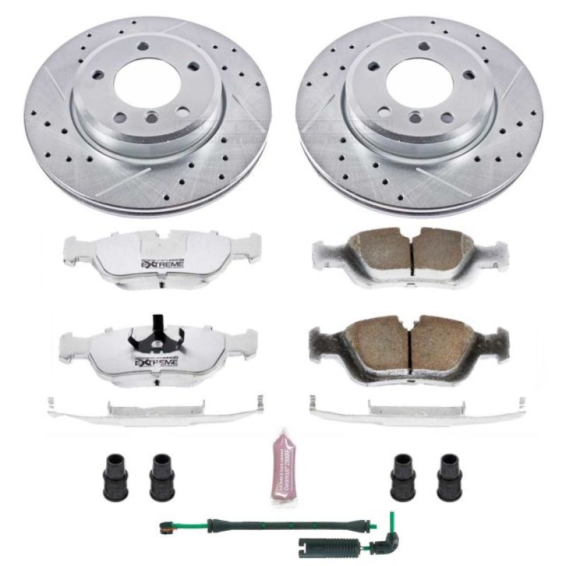 BMW 3 Series Brake Kit - Front - PowerStop - Drilled & Slotted Rotors + Carbon-Fiber Ceramic Pads - `01-`05 BMW 3 Series Brake Kit - Front - PowerStop - Drilled & Slotted Rotors + Carbon-Fiber Ceramic Pads - `01-`05