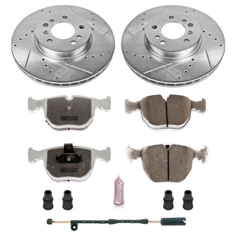 BMW X5 Brake Kit - Front - PowerStop - Z26 Street Warrior - Drilled & Slotted Rotors + Carbon-Fiber Ceramic Pads - `00-`06 BMW X5 Brake Kit - Front - PowerStop - Z26 Street Warrior - Drilled & Slotted Rotors + Carbon-Fiber Ceramic Pads - `00-`06