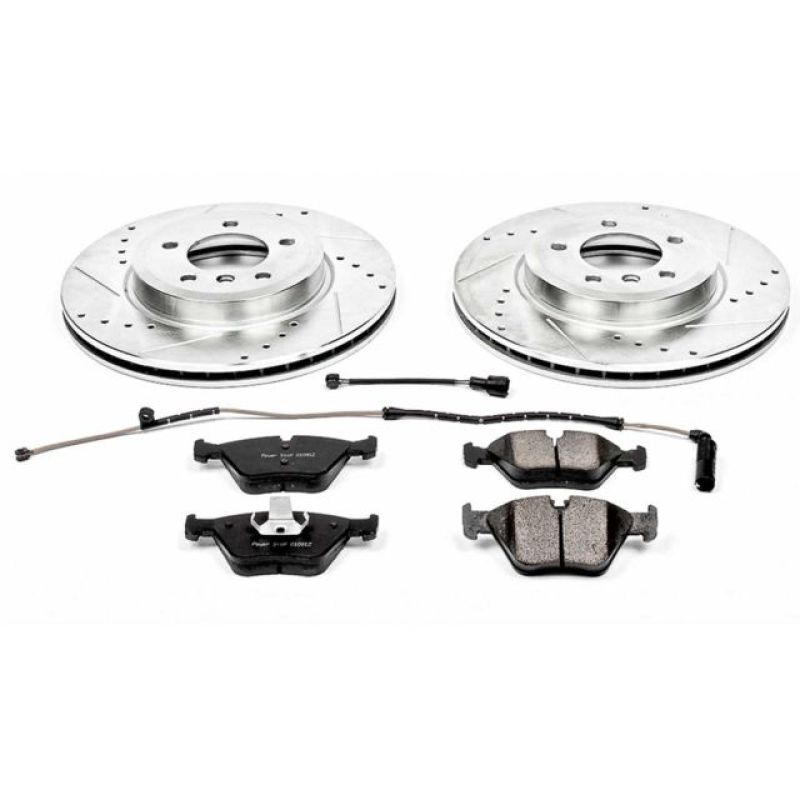 BMW Z4 Brake Kit - Front - PowerStop - Drilled & Slotted Rotors + Carbon-Fiber Ceramic Pads - `06-`08 BMW Z4 Brake Kit - Front - PowerStop - Drilled & Slotted Rotors + Carbon-Fiber Ceramic Pads - `06-`08