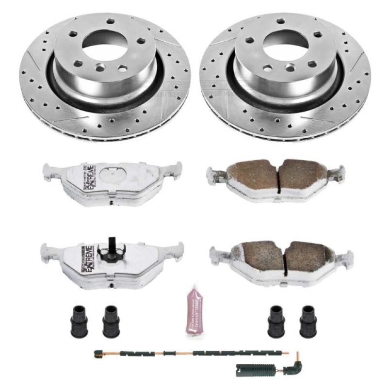 BMW Z4 Brake Kit - Rear - PowerStop - Drilled & Slotted Rotors + Carbon-Fiber Ceramic Pads - `03-`08 BMW Z4 Brake Kit - Rear - PowerStop - Drilled & Slotted Rotors + Carbon-Fiber Ceramic Pads - `03-`08
