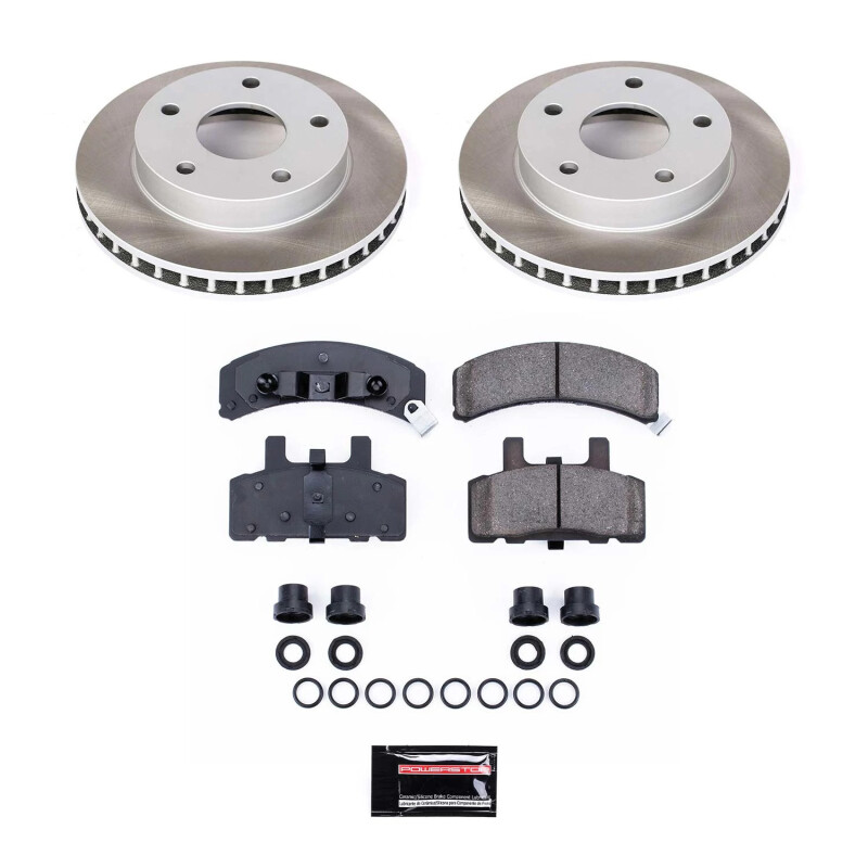 Saab 9-3 Brake Kit - Front + Rear - PowerStop - Drilled/Slotted Rotors + Carbon-Fiber Ceramic Pads - `03-`11