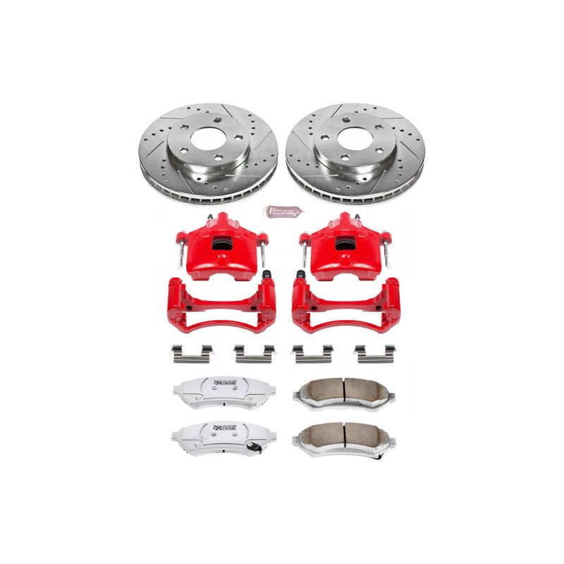 Buick Century Brake Kit - Front - PowerStop - Z26 Street Warrior - Red - `97-`05 Buick Century Brake Kit - Front - PowerStop - Z26 Street Warrior - Red - `97-`05