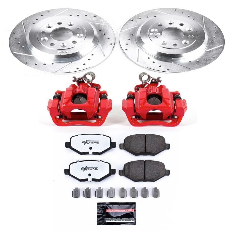 Ford Explorer Brake Kit - Rear - PowerStop - Z36 Truck & Tow with Powder Coated Calipers - Red - `11-`19