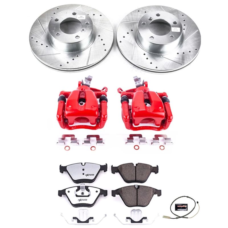 BMW X1 Brake Kit - Front - PowerStop - Drilled & Slotted Rotors + Carbon-Fiber Ceramic Pads + Powder Coated Calipers - `13-`15 BMW X1 Brake Kit - Front - PowerStop - Drilled & Slotted Rotors + Carbon-Fiber Ceramic Pads + Powder Coated Calipers - `13-`15