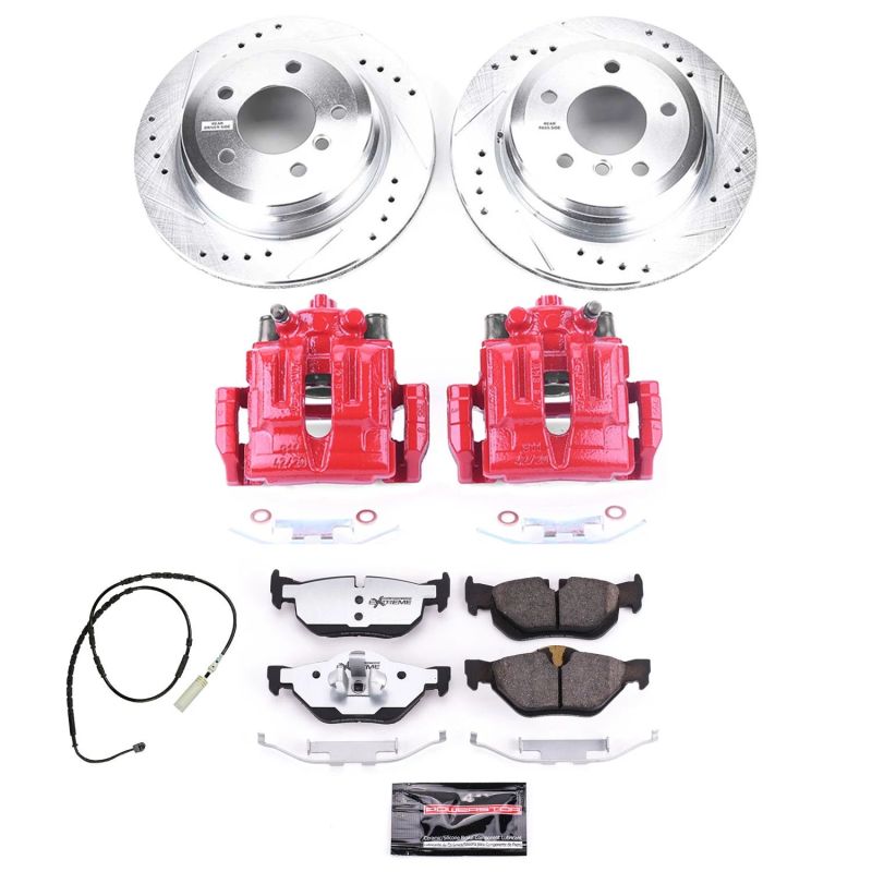 BMW X1 Brake Kit - Rear - PowerStop - Drilled & Slotted Rotors + Carbon-Fiber Ceramic Pads + Calipers - `13-`15 BMW X1 Brake Kit - Rear - PowerStop - Drilled & Slotted Rotors + Carbon-Fiber Ceramic Pads + Calipers - `13-`15