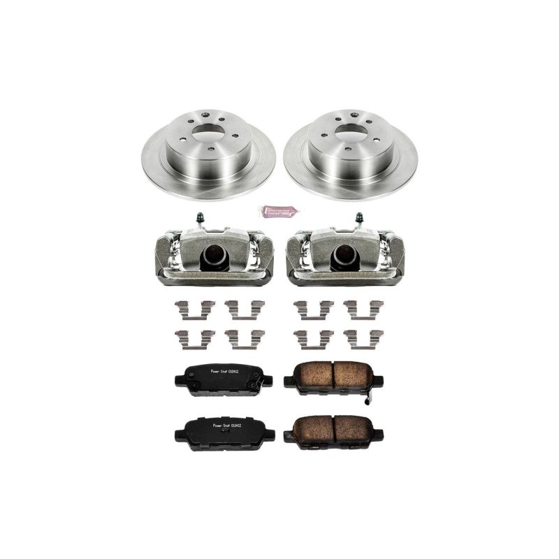 Nissan Altima Brake Kit - Rear - PowerStop - Autospecialty Rotors + Evolution Ceramic Pads + Replacement Calipers - `10-`12