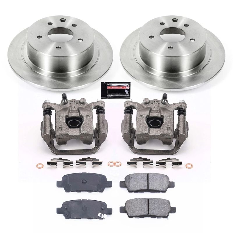 Nissan Sentra Brake Kit - Rear - PowerStop - Evolution Ceramic Pads + Autospecialty Rotors + Non-Coated Calipers - `07-`10