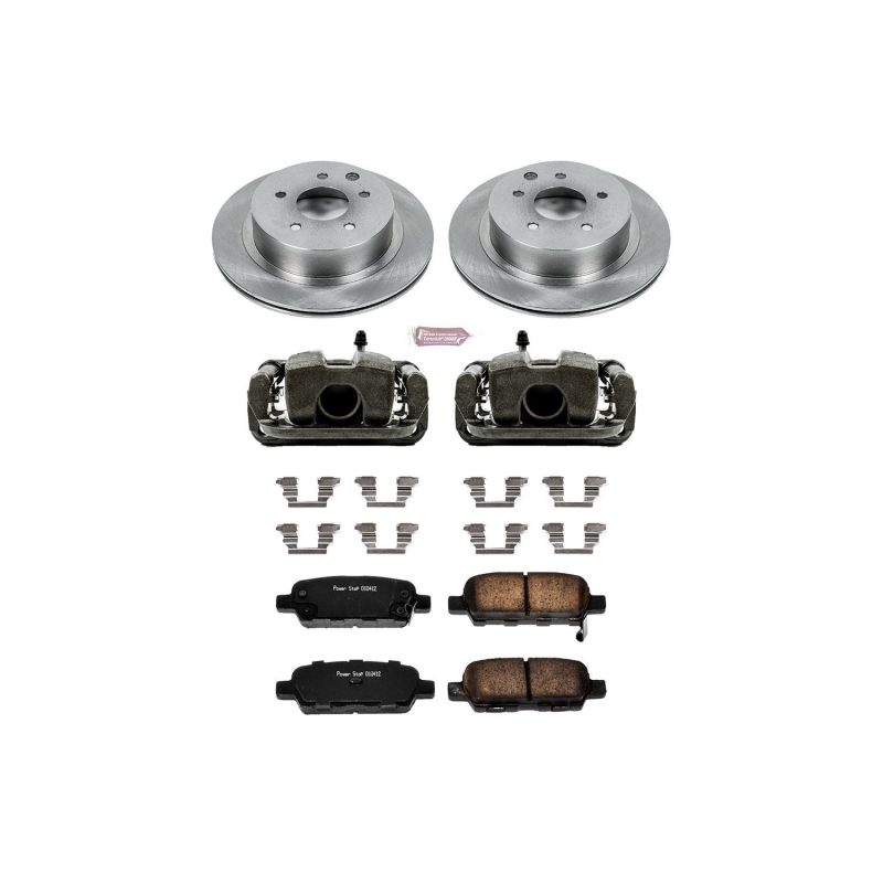 Infiniti G35 Brake Kit - Rear - PowerStop - Autospecialty Rotors + Evolution Ceramic Pads + Non-Coated Calipers - `03-`05 Infiniti G35 Brake Kit - Rear - PowerStop - Autospecialty Rotors + Evolution Ceramic Pads + Non-Coated Calipers - `03-`05