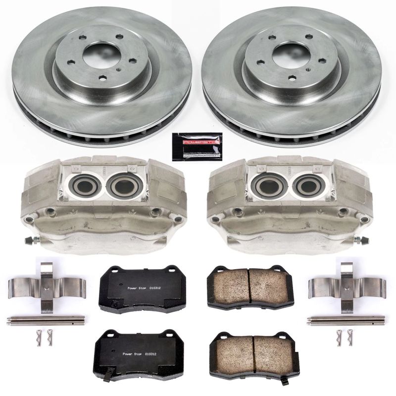 INFINITI G35 Brake Kit - Front - PowerStop - Autospecialty Rotors + Evolution Ceramic Pads + Non-Coated Calipers - `03-`04 INFINITI G35 Brake Kit - Front - PowerStop - Autospecialty Rotors + Evolution Ceramic Pads + Non-Coated Calipers - `03-`04