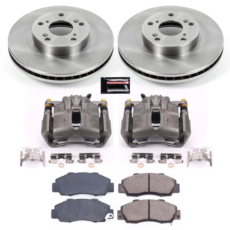 Honda Accord Brake Kit - Front - PowerStop - Autospecialty Rotors + Evolution Ceramic Pads + Non-Coated Calipers - `98-`02 Honda Accord Brake Kit - Front - PowerStop - Autospecialty Rotors + Evolution Ceramic Pads + Non-Coated Calipers - `98-`02