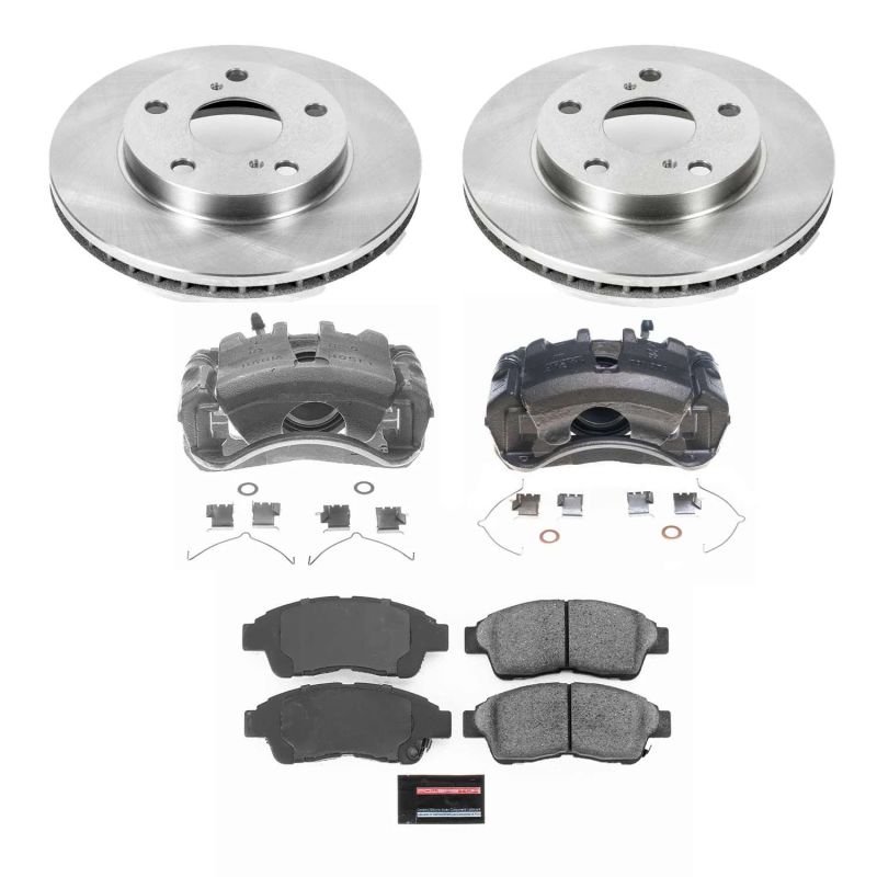 Toyota Camry Brake Kit - Front - PowerStop - Autospecialty Rotors + Evolution Ceramic Pads + Non-Coated Calipers - `97-`01