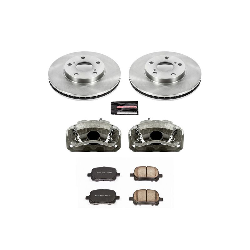 Lexus ES300 Brake Kit - Front - PowerStop - Autospecialty Rotors + Evolution Ceramic Pads + Non-Coated Calipers - `97-`01