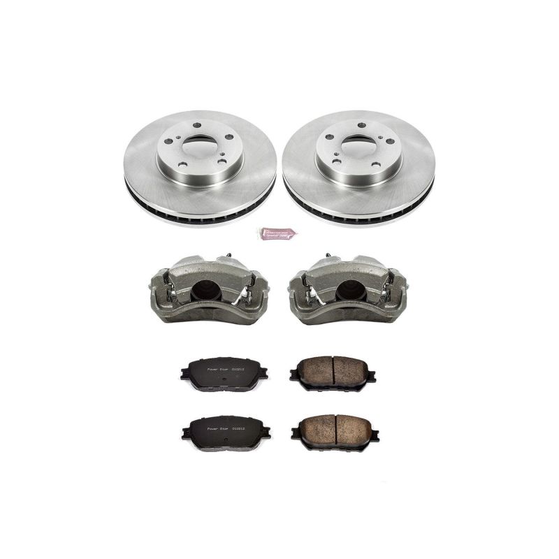 Toyota Camry Brake Kit - Front - PowerStop - Autospecialty + Evolution Ceramic Pads + Non-coated Calipers - `02-`06