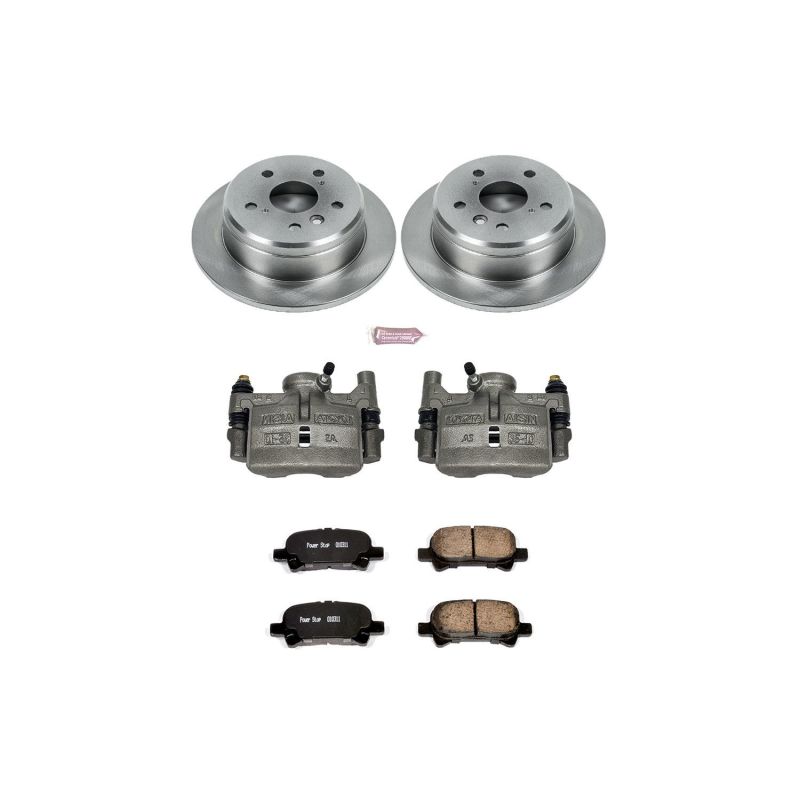 Toyota Camry Brake Kit - Rear - PowerStop - Autospecialty Rotors + Evolution Ceramic Pads + Non-coated Calipers - `00-`01