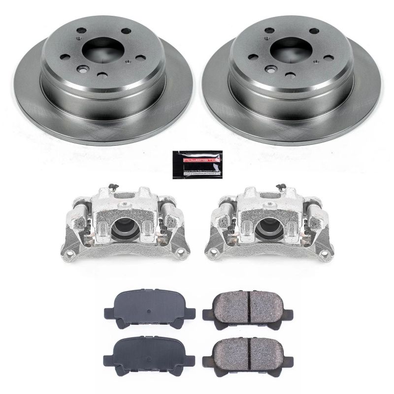 Toyota Camry Brake Kit - Rear - PowerStop - Autospecialty Rotors + Evolution Ceramic Pads + Non-coated Calipers - `00-`01