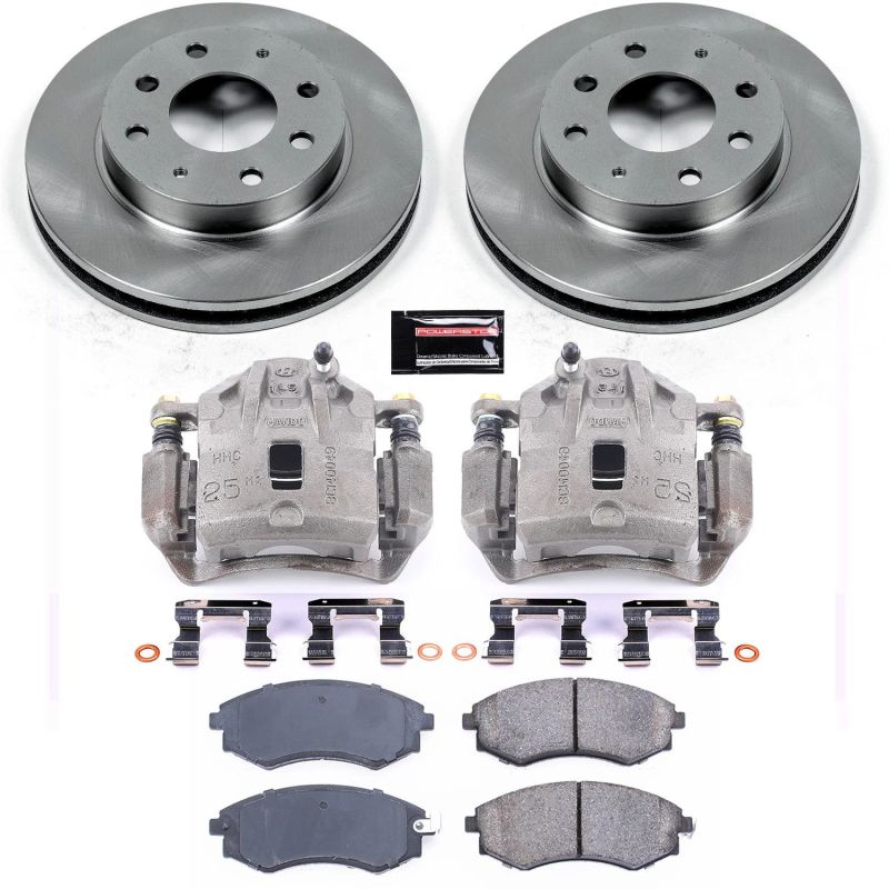Hyundai Sonata Brake Kit - Front - PowerStop - Autospecialty Rotors + Evolution Ceramic Pads + Non-Coated Calipers - `99-`01