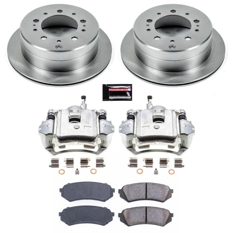 Lexus LX470 Brake Kit - Rear - PowerStop - Autospecialty Rotors + Evolution Ceramic Pads + Non-Coated Calipers - `98-`07