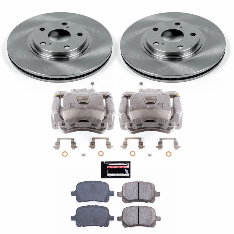Lexus RX300 Brake Kit - Front - PowerStop - Autospecialty Rotors + Evolution Ceramic Pads + Non-coated Calipers - `99-`01