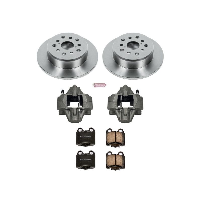 Lexus GS300 Brake Kit - Rear - PowerStop - Autospecialty Stock Replacement Rotors + Evolution Ceramic Pads + Non-coated Calipers - `98-`05
