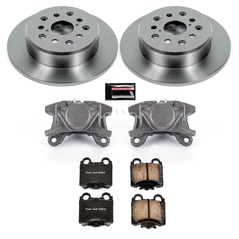 Lexus IS300 Brake Kit - Rear - PowerStop - Autospecialty Rotors + Evolution Ceramic Pads + Non-Coated Calipers - `01-`05