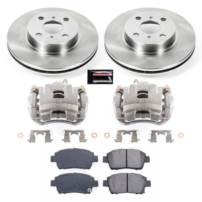 Toyota Prius Brake Kit - Front - PowerStop - Autospecialty Rotors + Evolution Ceramic Pads - `01-`03