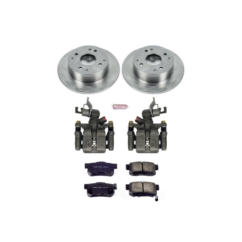 Honda Accord Brake Kit - Rear - PowerStop - Autospecialty Rotors + Evolution Ceramic Pads + Non-Coated Calipers - `98-`02 Honda Accord Brake Kit - Rear - PowerStop - Autospecialty Rotors + Evolution Ceramic Pads + Non-Coated Calipers - `98-`02