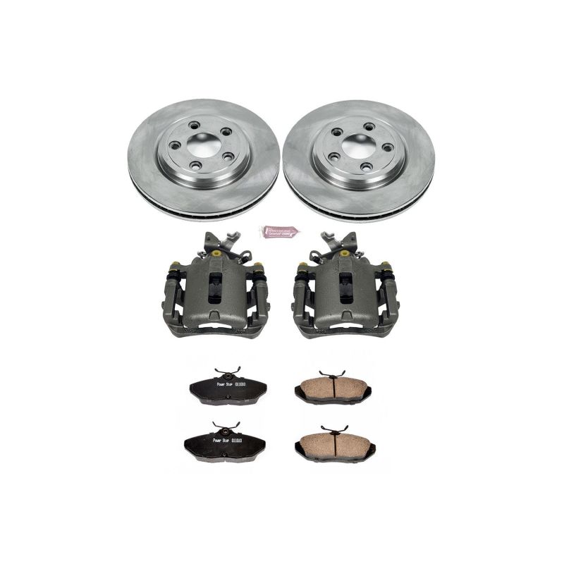 Ford Thunderbird Brake Kit - Rear - PowerStop - Autospecialty Rotors + Evolution Ceramic Pads + Non-coated Calipers - `02-`05
