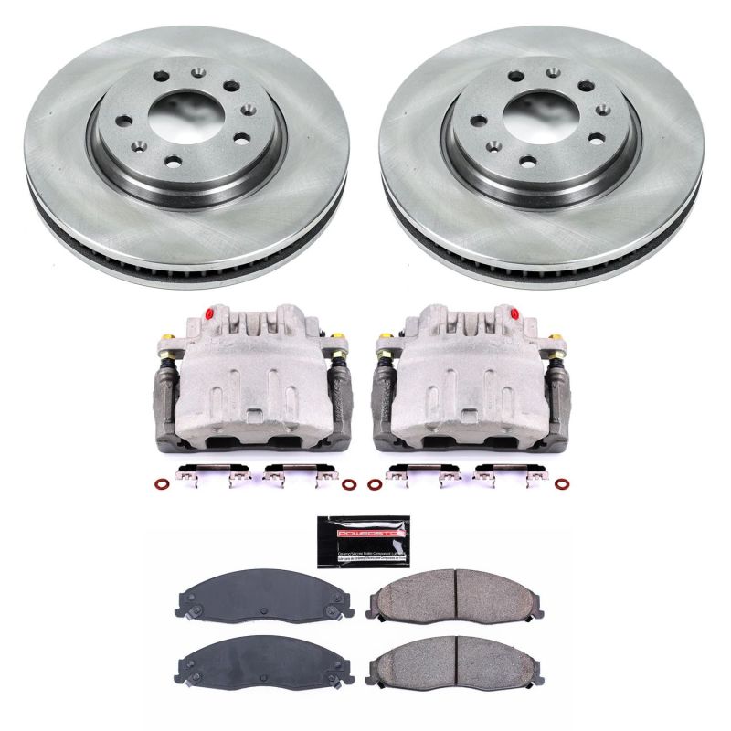 Cadillac CTS Brake Kit - Front - PowerStop - Autospecialty Rotors + Evolution Ceramic Pads + Non-coated Calipers - `03-`05