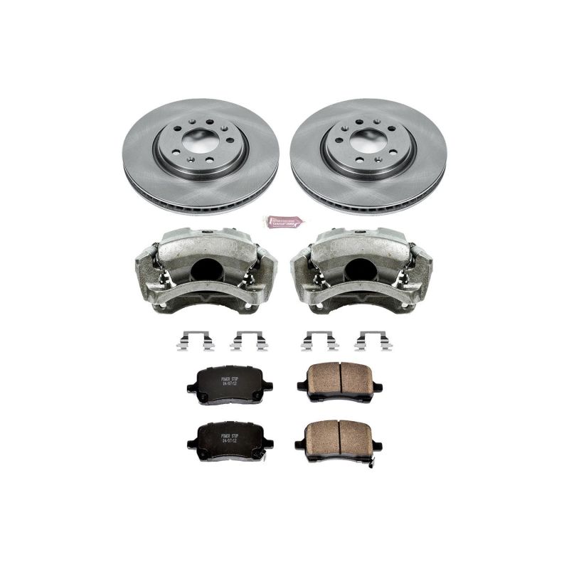 Pontiac Solstice Brake Kit - Front - PowerStop - Autospecialty Rotors + Evolution Ceramic Pads + Non-coated Calipers - `06-`09