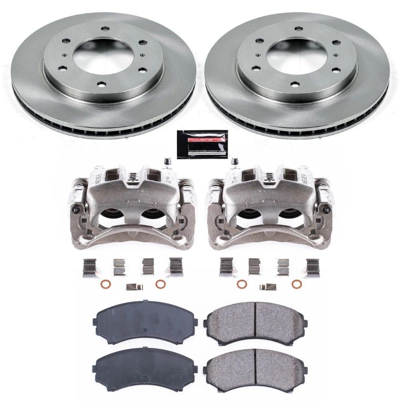 Mitsubishi Montero Brake Kit - Front - PowerStop - Autospecialty Rotors + Evolution Ceramic Pads + Non-Coated Calipers - `01-`06 Mitsubishi Montero Brake Kit - Front - PowerStop - Autospecialty Rotors + Evolution Ceramic Pads + Non-Coated Calipers - `01-`06