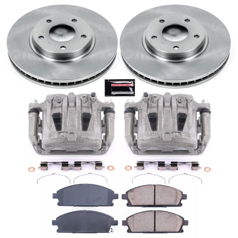 Nissan Quest Brake Kit - Front - PowerStop - Autospecialty Rotors + Evolution Ceramic Pads + Non-coated Calipers - `04-`09
