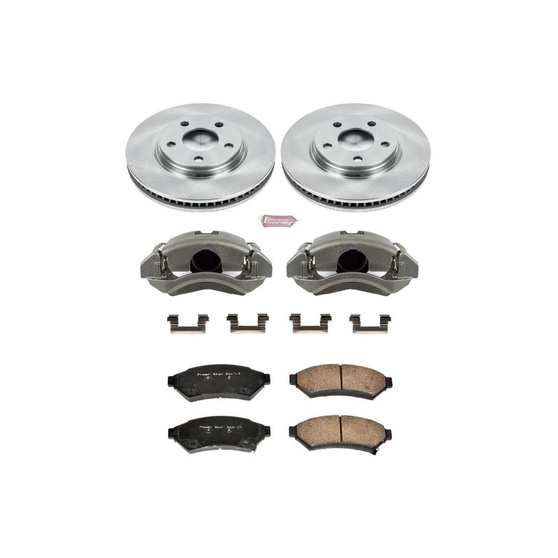 Buick Allure Brake Kit - Front - PowerStop - Autospecialty Rotors + Evolution Ceramic Pads + Non-Coated Calipers - `05-`09