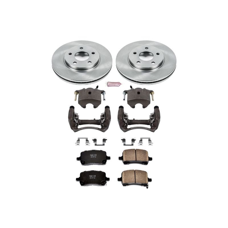 Chevrolet Malibu Brake Kit - Front - PowerStop - Autospecialty Rotors + Evolution Ceramic Pads + Non-Coated Calipers - `04-`08
