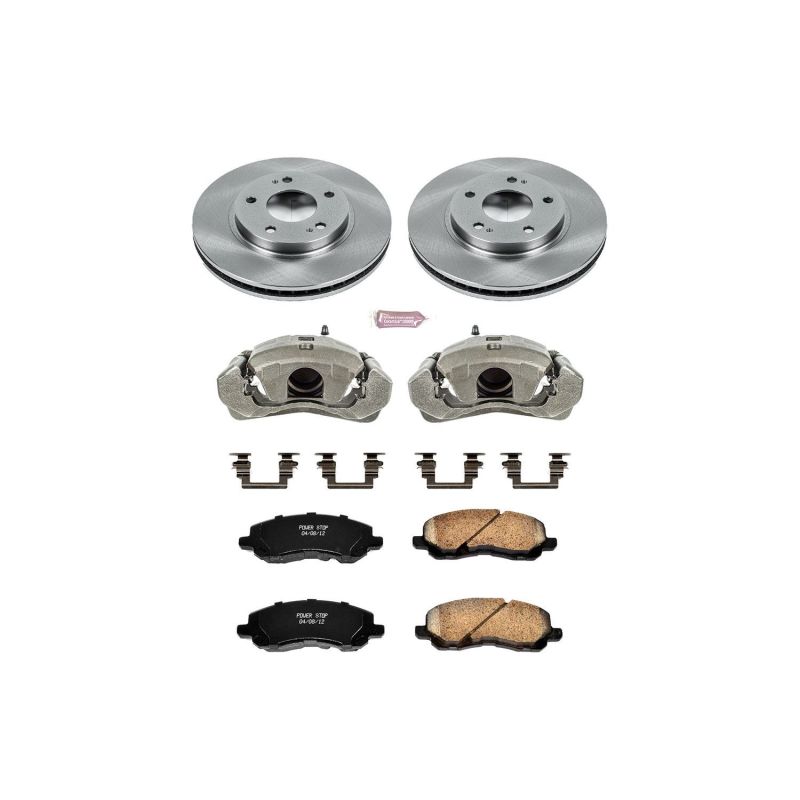 Dodge Stratus Brake Kit - Front - PowerStop - Autospecialty Stock Replacement Rotors + Evolution Ceramic Pads + Non-Coated Calipers - `01-`05 Dodge Stratus Brake Kit - Front - PowerStop - Autospecialty Stock Replacement Rotors + Evolution Ceramic Pads + Non-Coated Calipers - `01-`05