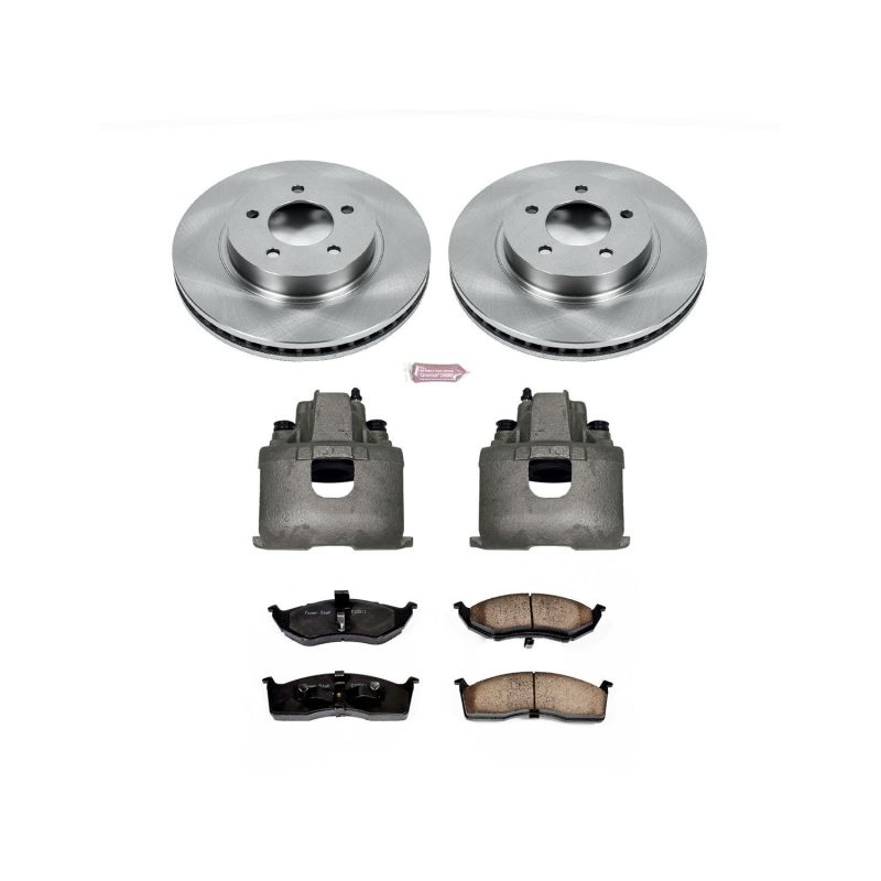 Chrysler LHS Brake Kit - Front - PowerStop - Autospecialty Rotors + Evolution Ceramic Pads + Non-Coated Calipers - `99-`00