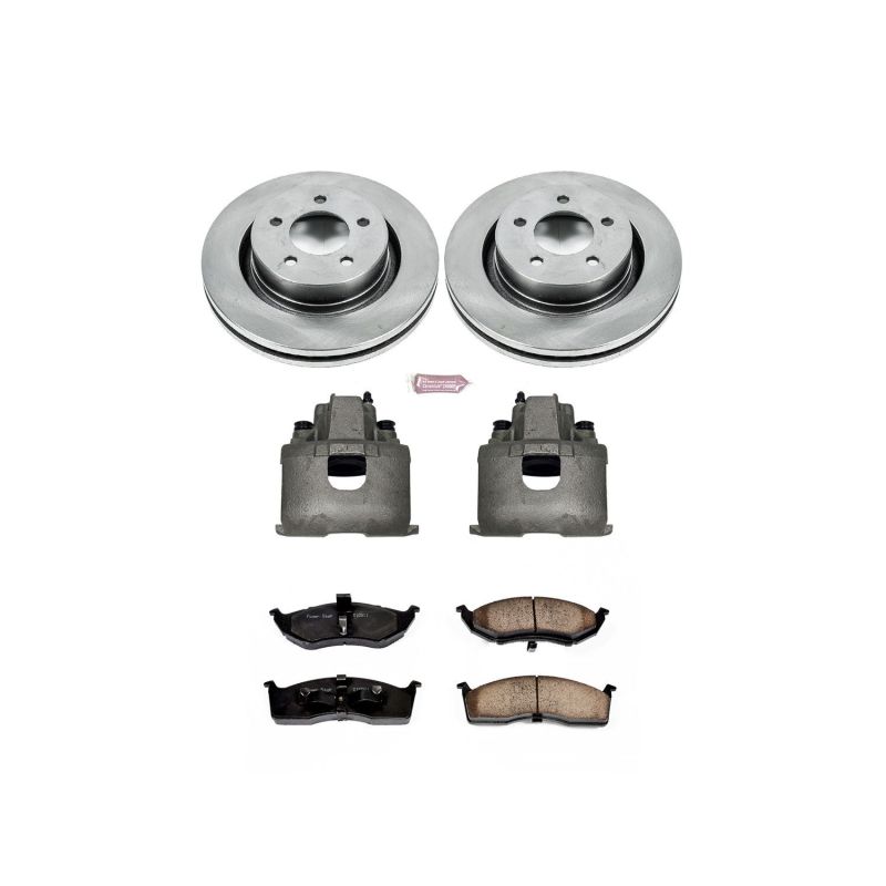Chrysler LHS Brake Kit - Front - PowerStop - Autospecialty Rotors + Evolution Ceramic Pads + Non-coated Calipers - 2001