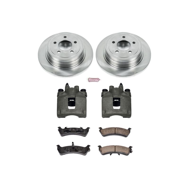 Ford Explorer Sport Brake Kit - Rear - PowerStop - Autospecialty Rotors + Evolution Ceramic Pads + Replacement Calipers - 2003