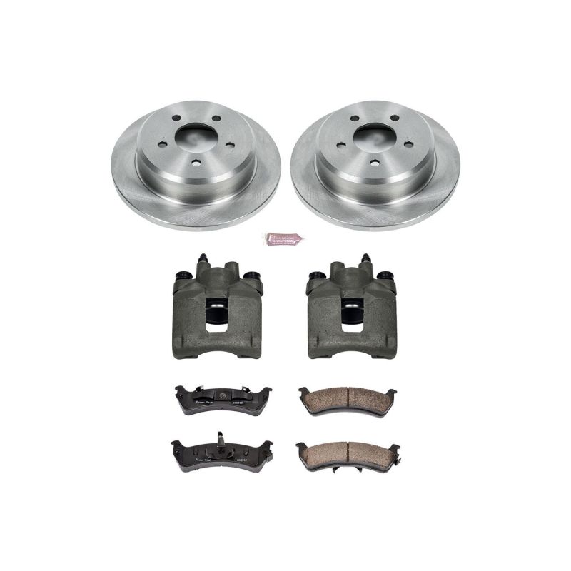 Ford Explorer Brake Kit - Rear - PowerStop - Autospecialty Rotors + Z16 Ceramic Pads + Replacement Calipers - `95-`01
