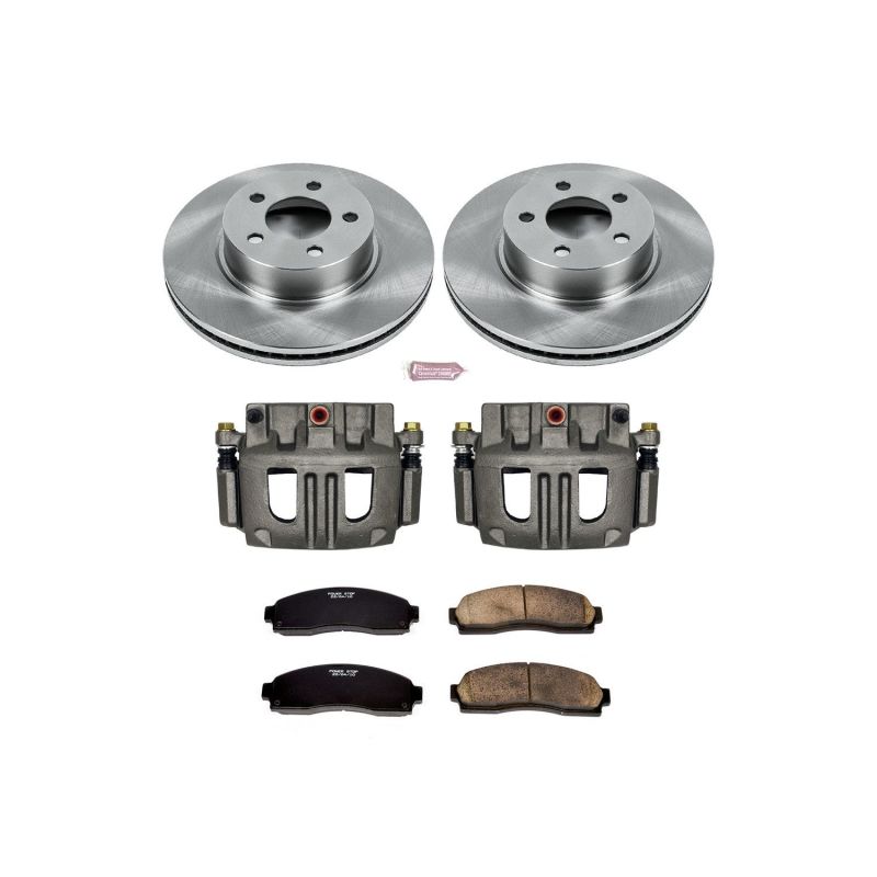 Ford Explorer Sport Trac Brake Kit - Front - PowerStop - Autospecialty Rotors + Evolution Ceramic Pads + Non-Coated Calipers - `03-`05
