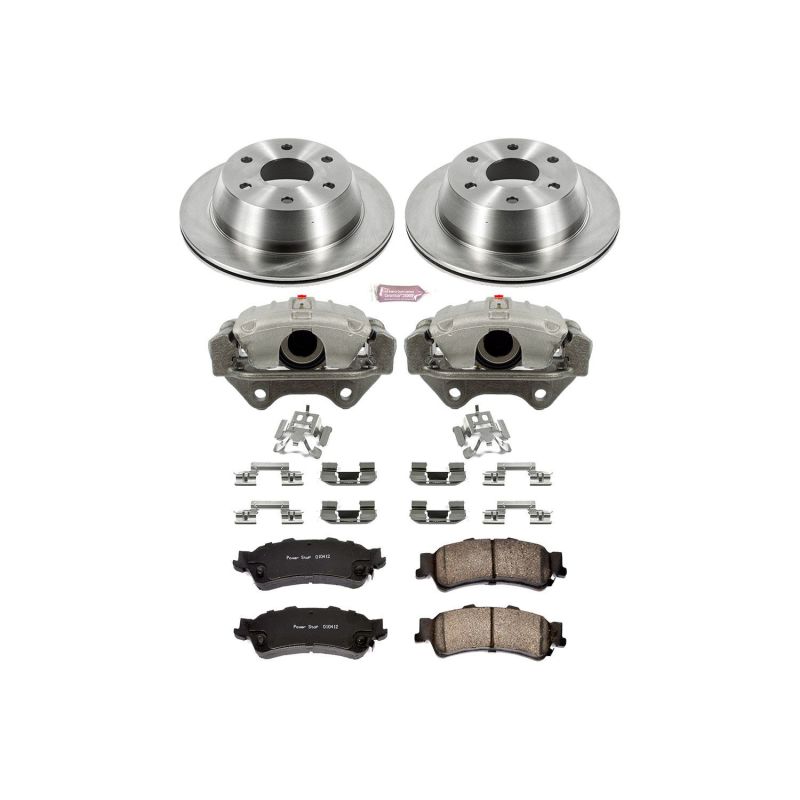 Chevrolet Silverado 1500 Brake Kit - Rear - PowerStop - Autospecialty Rotors + Evolution Ceramic Pads + Non-Coated Calipers - `03-`06