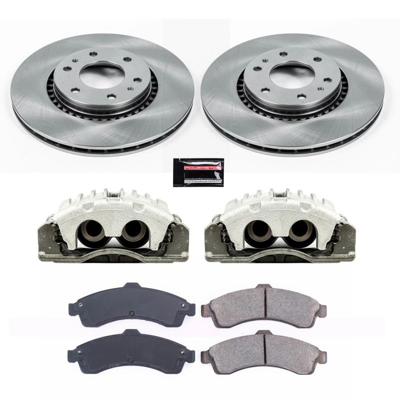 Saab 9-7x Brake Kit - Front - PowerStop - Autospecialty Rotors + Evolution Ceramic Pads + Calipers - 2005