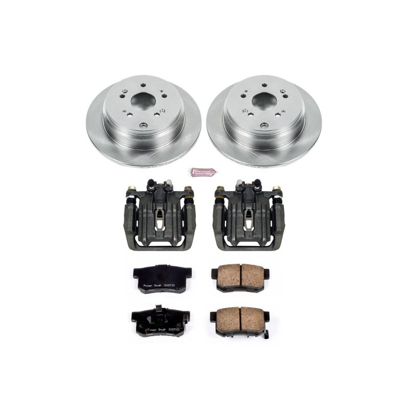 Honda CR-V Brake Kit - Rear - PowerStop - Autospecialty Rotors + Evolution Ceramic Pads + Replacement Calipers - `05-`06