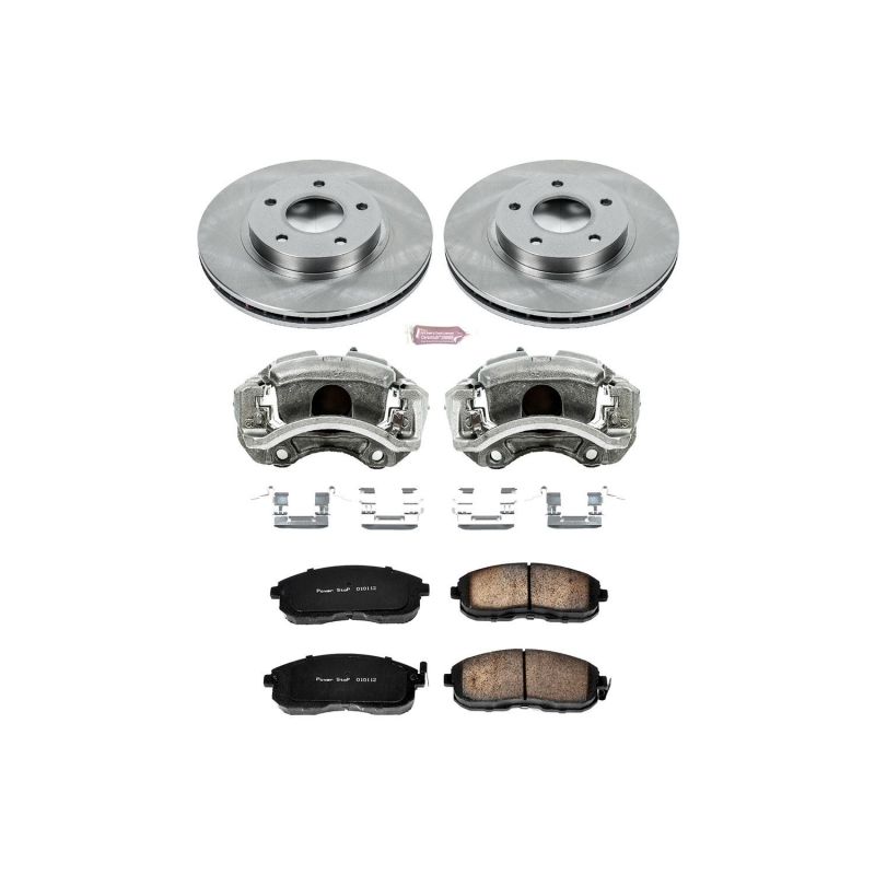 Infiniti I30 Brake Kit - Front - PowerStop - Autospecialty Rotors + Evolution Ceramic Pads + Non-coated Calipers - `00-`01