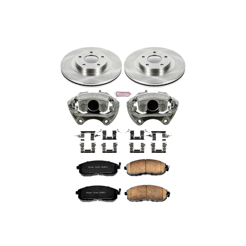 Infiniti I35 Brake Kit - Front - PowerStop - Autospecialty Rotors + Evolution Ceramic Pads + Non-Coated Calipers - `02-`04