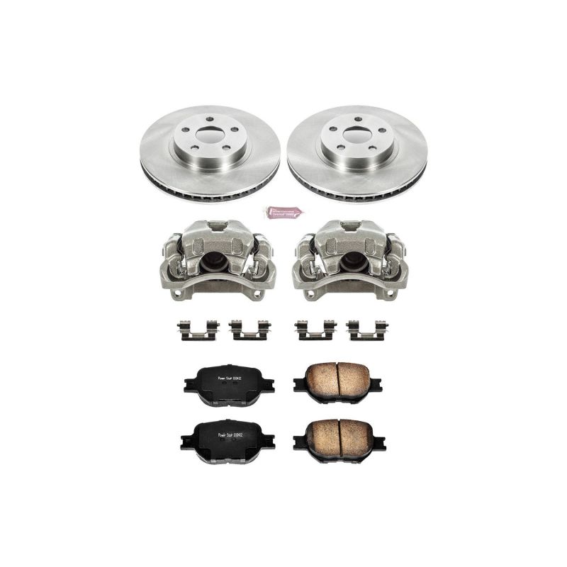 Scion tC Brake Kit - Front - PowerStop - Autospecialty Rotors + Z16 Ceramic Pads + Replacement Calipers - `05-`10